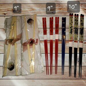 Mixed Lot of 9 Pairs - Reuseable Chopsticks - Plastic